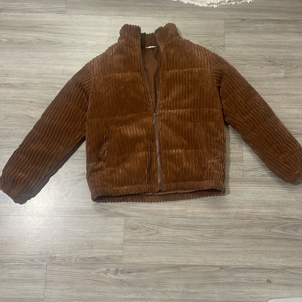 Brown puffer jacket size small